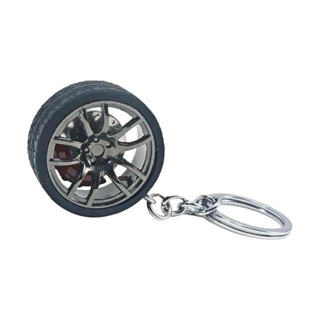 koolsoo Mini Cute Tire Keyring Creative Automobile Car Parts Model Key Chains Lovers Black