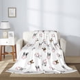 thumbnail image 2 of Hirioo Bbaseball Dog for Flannel Blanket, Cozy and Warm Throw for Bed or Couch ,Perfect for All Seasons-50"x40", 2 of 6