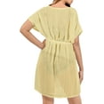 thumbnail image 4 of HAPPY BAY Women's Beachwear Summer Swim Beach Dress Cover ups for Swimwear Women Plus Size Flowy Swimsuit Coverups Cover-up Tops XL-XXL Beige_AC221, 4 of 6