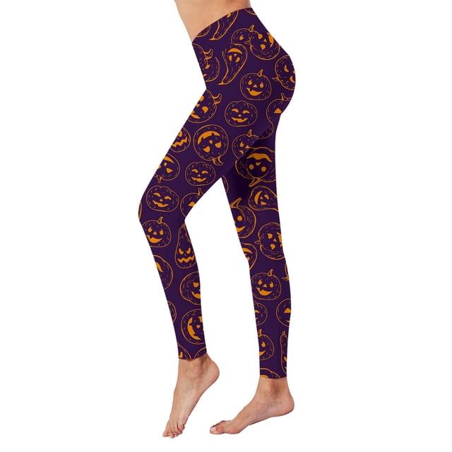 Gibobby Leggings Con Forro Polar Mujer Leggings Halloween para mujer, ajustados y elegantes, capa base para uso diario.(Morado, M)