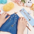 thumbnail image 3 of 2 Pcs 2 Styles Bees Charm Knitting Row Counter Chains 0~9 Number Stitch Markers Acrylic Beads Crochet Stitch Marker Charms for Knitting Weaving Sewing Quilting Handmade Jewelry DIY, 3 of 9