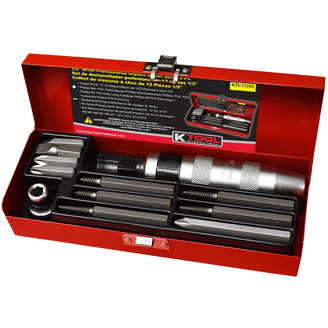 3/8" Drive Manual Impact Driver Set – With Bits For Rusted & Tight Fasteners