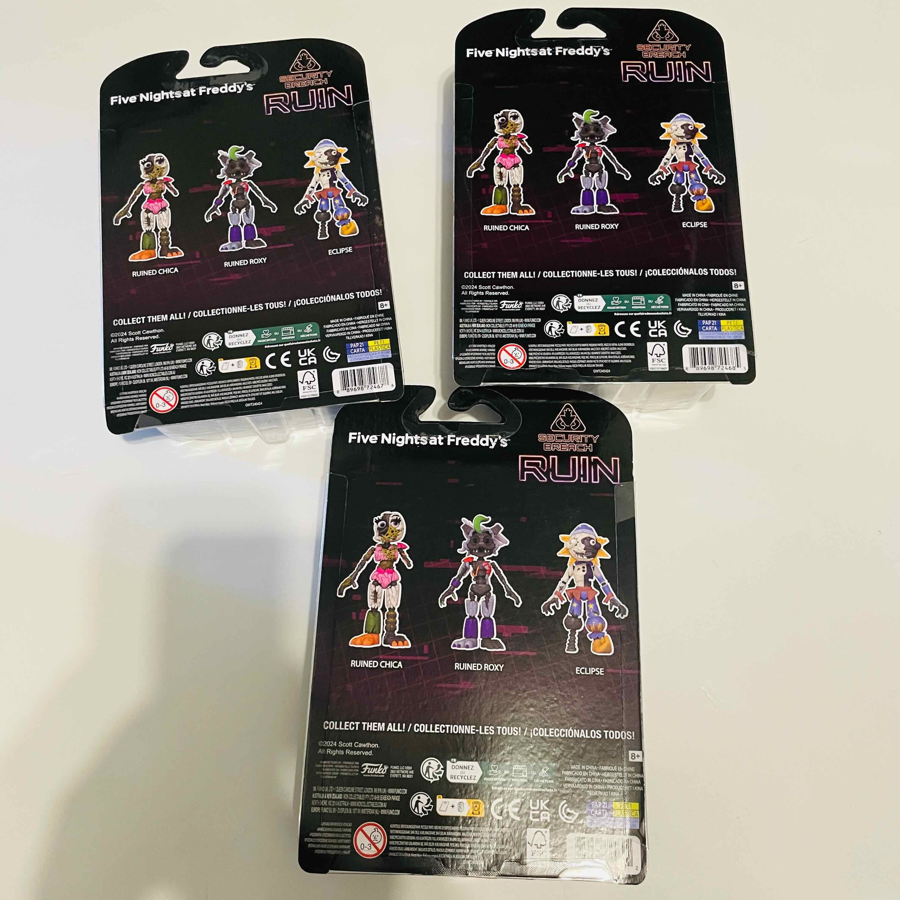 Five Nights at Freddy's: Security Breach Ruin Eclipse Action Figure Set of 3