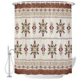 thumbnail image 2 of Shower Curtains for Bathroom, Boho Geometric Waterproof Fabric Shower Curtain, Modern Brown Abstract Art Western Southwest Decorative Bathroom Curtain for Bathtub, 66"x72", No Hooks Included, 2 of 9
