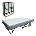 thumbnail image 1 of 75x31 Inch Folding Bed with 5 Inch Memory Foam Mattress, 450 lbs Heavy Duty Roll Away Bed with Lockable Wheels, Space Saving Guest Bed with Side Pocket for Home Office Camping, 1 of 7
