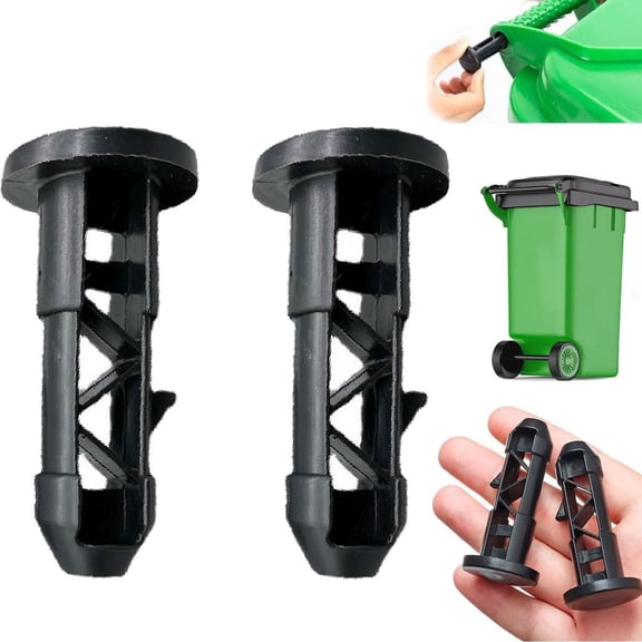 Wheelie Bin Lid Hinge Pins for Garbage Can Lid Repair, Outdoor Trash Bin Black 2 or 4 Piece Set