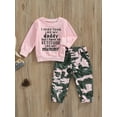 thumbnail image 4 of Toddler Girls Clothes 2T 3T 4T 5T Fall Outfits Baby Pullover Sweatshirt  Camouflage Pants Set Kids Winter 2Pcs Sweatsuit, 4 of 10