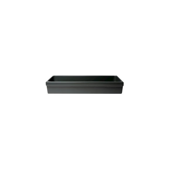 ALFI brand 48" Black Matte Above Mount Fireclay Bathroom Trough Sink