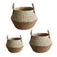 thumbnail image 1 of Cesta de almacenamiento de cuerda de maíz de paja de 3 piezas, cesta de lavandería, cesta de almacenamiento de piso, cesta de bambú, artículos diversos, como se muestra, como se muestra, 1 of 5