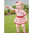 thumbnail image 5 of BemeyourBBs Newborn Baby Girl Golf Outfits Infant Girls Summer Clothes Romper Dress Half Button Collared Short Sleeve Bodysuit Dress, 5 of 9