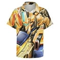 thumbnail image 3 of Mobile Suit Gundam Mens Hawaiian Shirt Loose Fit Shirts - Short Sleeve And Button Down Hawaiian Shirt for Men with Pocket, 3 of 7