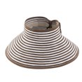 thumbnail image 2 of Axiiglly Visor Hats for Women Wide Brim Straw Hat Striped Empty Top Packable Roll Up Outdoor Sports Sun Hats Floppy Sun Protection Casual Holiday Beach Hat, 2 of 2