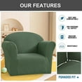 thumbnail image 5 of CHUNTIAN Toddler Chair Covers Kids Arm Chair Covers Stretch Kids Armchair Covers Jacquard Toddler Couch Cover Soft Mini Sofa Covers for Kids Fold Out Sofa Home Protection Cover,11, 5 of 5