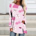 thumbnail image 2 of skpabo Christmas Tunic Tops for Women Ladies Christmas Sweatshirts Tree Santa Snowman Snowflake Printed Pullover Casual Long Sleeve Tops Oversized Loose Sweatshirts Tops, 2 of 4