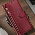 thumbnail image 6 of For Samsung Galaxy Case,Solid Color Zipper Flip Wallet PU Leather with Stand and 7 Card Slot Phone Case For Samsung Galaxy S25 S24 S23 S22 S21 S20 A12 A13 A14 A15 A16 A06 A36 A26 A56 A54 A32 A34 A33, 6 of 30