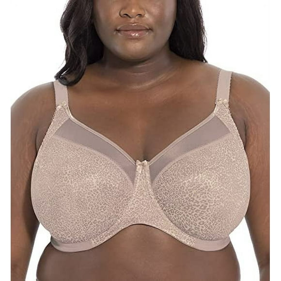 Goddess Women's Plus Size Kayla Underwire Banded Bra, Taupe Leo, 38DD