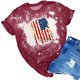 thumbnail image 5 of Blusa holgada de manga corta con cuello redondo y estampado a la moda para mujer Pompotops  hfajkhk130326, 5 of 7