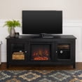 Walker Edison Traditional Black Fireplace TV Stand for TVs up to 60 ...