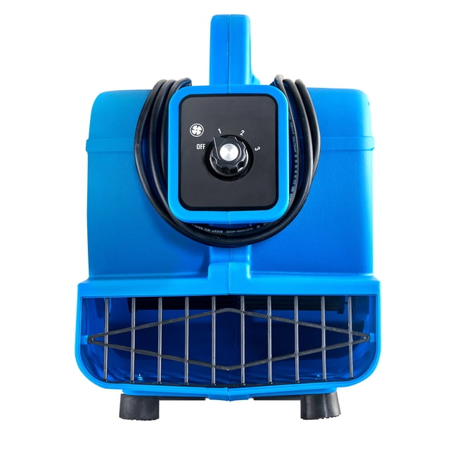 KFFKFF Ground Fan, 1360 RPM 600 CFM, Air Circulator for Evaporation and Temperature Reduction, Compact Rug Drying Device with Quadruple Airflow Directions, Trio-Speed Control