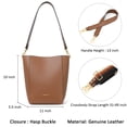 thumbnail image 3 of BOSTANTEN Women's Leather Designer Handbags Tote Purses Shoulder Bucket Bags, 3 of 5