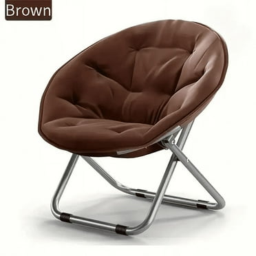 [Large Folding Moon Chair] Portable Lightweight Large Folding Moon Chair - Durable Steel Frame, Comfortable Sponge
