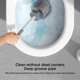 thumbnail image 3 of Bearachild Juego de escobillas de baño para montaje en pared, cabezal de bola, mango largo, herramienta de limpieza de PP, cepillos de fregado, Suministros de limpieza para el hogar Blanco Gris Bearachild HA072040-01, 3 of 6