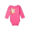 Garanimals Baby Girls Tie Dye Star Long Sleeve Bodysuit, 0/3M-24M