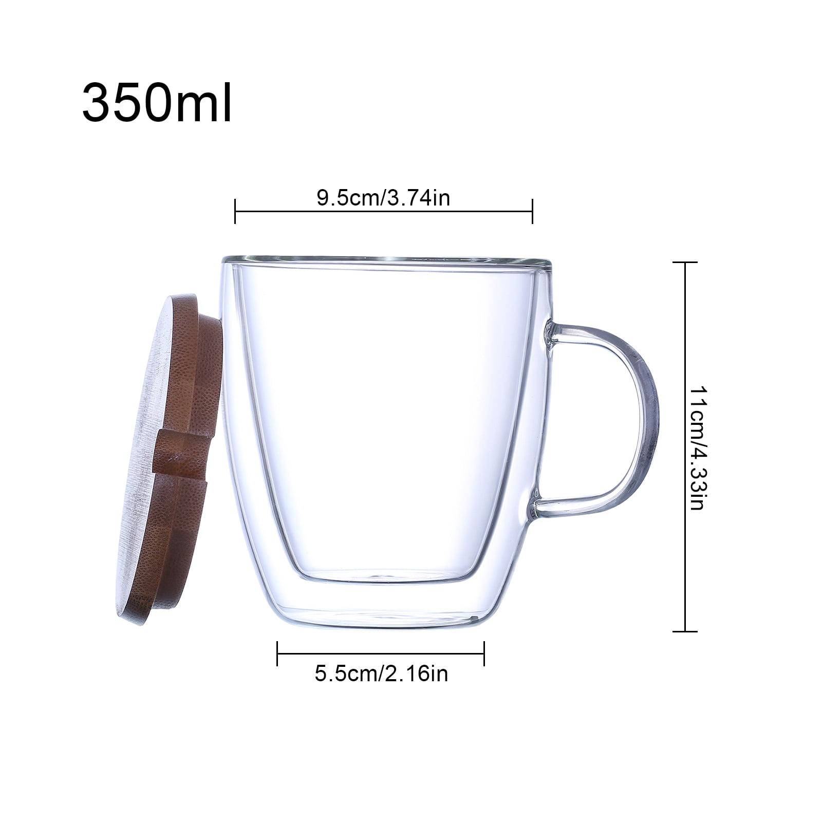 Unbreakable Coffee Mug, 400ml/13oz Glass Mug, Borosilicate Glass Coffee Mug  with Lid and Spoon, Tea Mug with Free Coaster, Perfect for Latte,  Americano, Milk - China Glassware and Coffee Mug price