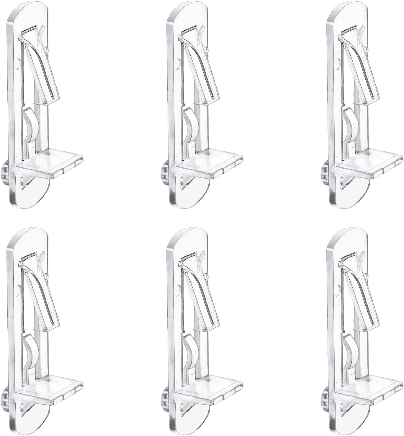 30 Pack Shelf Support Peg, Clear Plastic Locking Shelf Support Pin
