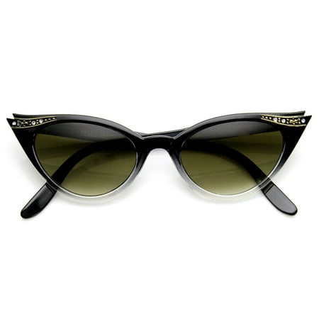 MLC Eyewear 'Avery' Cat eye Fashion Sunglasses in Black-clear