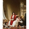 thumbnail image 3 of Robert Walter Weir 12x14 Black Modern Framed Museum Art Print Titled - Mrs. Bradford Ripley Alden and Her Children (1852), 3 of 5