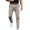 Khaki, variant on Men Trousers Plaid Loose Autumn Winter Vintage Checkered Pattern Pants for Daily Wear