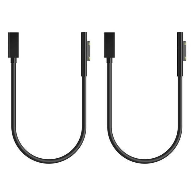 2X USB Type C PD 15V Power Converter Charging Cable for Surface Pro 7/6/5/4/3/GO/BOOK Laptop 1/2