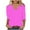 Purple, variant on Eiyaclvo Womens 3/4 Sleeve T Shirts Solid Color Tops Trendy V Neck Tee Shirts Casual Comfy Pullover Tees Lightweight Fall Tops
