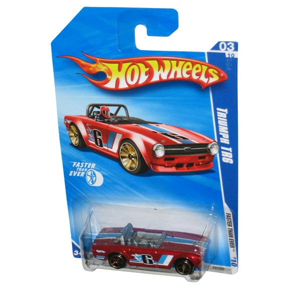Hot Wheels Faster Than Ever '10 Red Triumph TR6 Toy Car 131/240