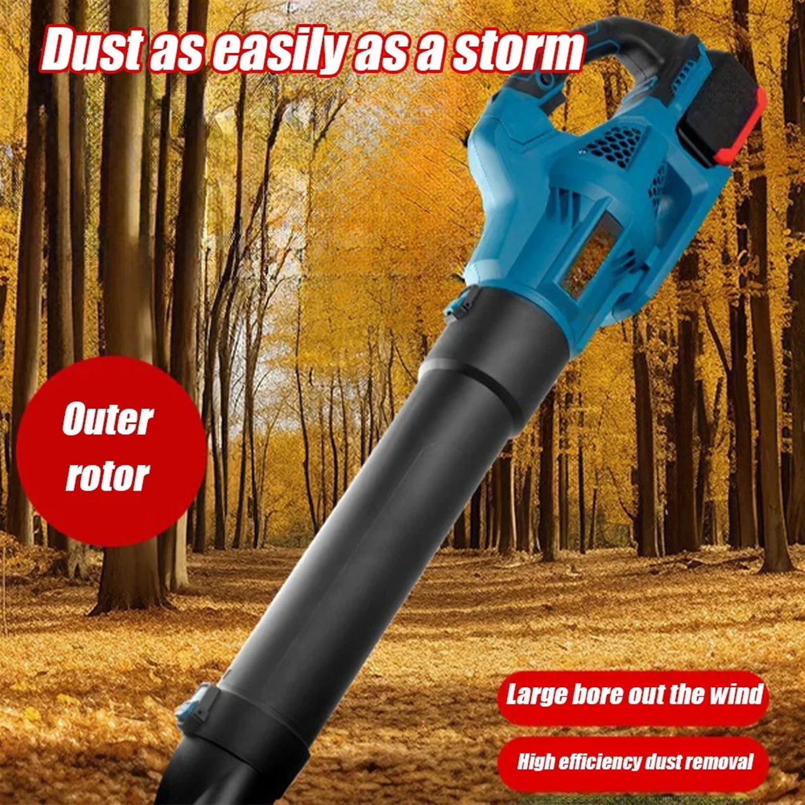 Cordless Electric Blower Handheld Powerful Leaf Blower Snow Blower Dust Blower Sweeper Garden Power Tools ,Adjustable Speed