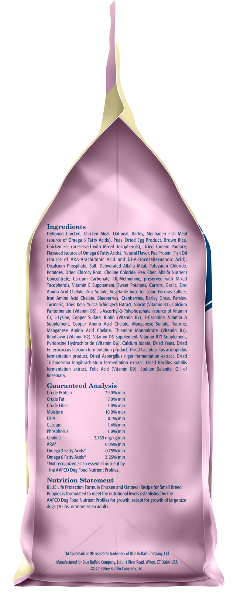 blue buffalo chicken and oatmeal small breed puppy reviews