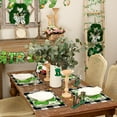 thumbnail image 3 of St. Patrick''s Day Placemats 12x18 Inch Set of 4 Buffalo Plaid Shamrocks Table mats Farmhouse Rustic Holiday Kitchen Dining Table Decoration for Indoor Outdoor Dinner Party Décor GP116-18, 3 of 6