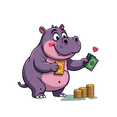 thumbnail image 6 of Cartoon Hippo Theme Stickers, Waterproof Hippo Theme Sticker for Water Bottle Laptop Phone Cases Planner Skateboard Luggage Helmet Party Favor Decor, Ideal for Adults Teens Teacher Rewards, 6 of 9
