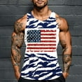 thumbnail image 2 of BiZtdJrK Mens Track Gym Vests Summer Sleeveless Muscle Shirts USA Flag Graphic Tees Loose Fit Plus Size Tank Tops 4th of July Outfits Navy L, 2 of 6