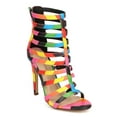 thumbnail image 1 of Liliana DI46 Women Rainbow Caged Open Toe Single Sole Stiletto Sandal, 1 of 5
