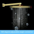 thumbnail image 3 of Shower system, 12" (approx. 30.5 cm) rain shower head and handheld spray bathroom shower unit with brass valve and wall trim kit Gold, 3 of 7