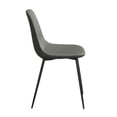 thumbnail image 2 of Pemberly Row Modern Vegan Leather Side Chairs (Set of 2) in Slate, 2 of 7