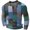 Z01-Blue, variant on Gaexia Digital Print Button Down Long Sleeve Polo for Men Fall Winter Fashion Casual Trendy Tennis Golf Shirt