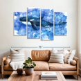 thumbnail image 2 of Elephant Stock Blue Killer Whale Wall Art - Horizontal Multi Panel Canvas - Living Room Wall Decor - Animal Multi Panel - Blue And White Decor - 68" x 42", 2 of 4