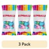 (3 pack) Hilco Rainbow Tutti Frutti Gumballs, 8 oz Regular Size, Chewing Gum