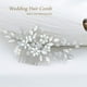 thumbnail image 2 of Jakawin Novia Boda Peineta para el cabello Niñas de flores Accesorios para el cabello nupcial Pieza para el cabello para mujeres y niñas Hc034 (plata), 2 of 5
