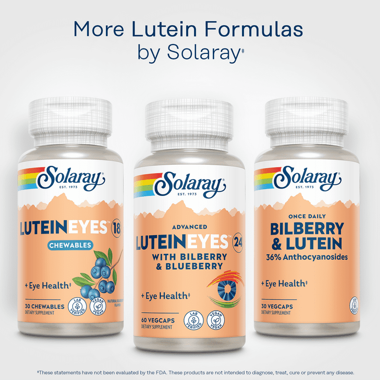 Solaray Lutein Eyes 24mg, Vision Care Supplement with