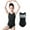 Black A, variant on WOLLED Kids Girls Gymnastics Leotards Toddler Sleeveless Sport Biketard 3-12Y