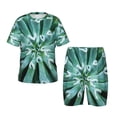 thumbnail image 1 of Fotbe Teal Cactus Pijama Estampada de 2 Piezas para Niños – Ropa de Dormir de Manga Corta Cómoda para Niños y Niñas, Camiseta y Shorts de Algodón-Large, 1 of 6